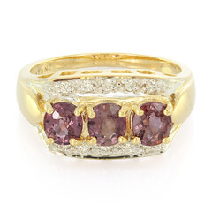 Nicht erhitzter Padparadscha-Saphir-Goldring (AMAYANI)