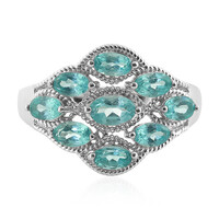 Blauer Apatit-Silberring