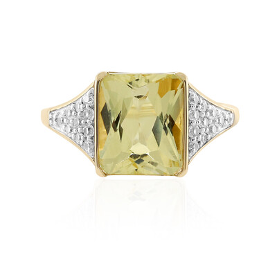 Kanariengelber Kunzit-Goldring