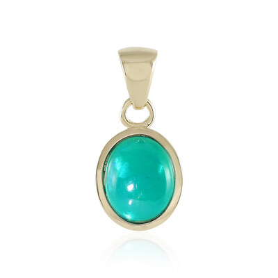 Äthiopischer Grüner Opal-Goldanhänger