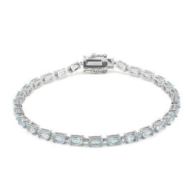 Himmelblauer Topas-Silberarmband
