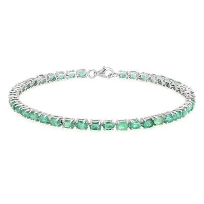 Sambia-Smaragd-Silberarmband
