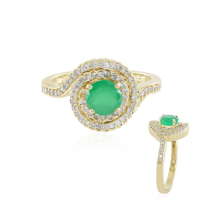 Brasilianischer Smaragd-Goldring (de Melo)
