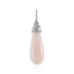 Pinkfarbener Opal-Silberanhänger