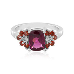 Magenta-Granat-Silberring