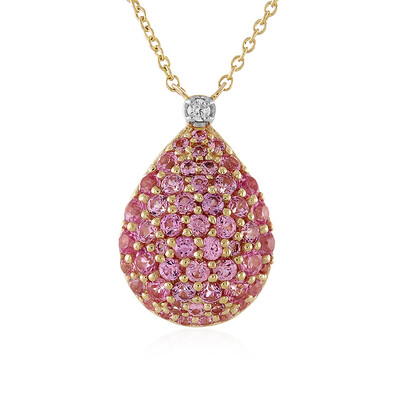 Pinkfarbener Saphir-Goldcollier (Adela Gold)