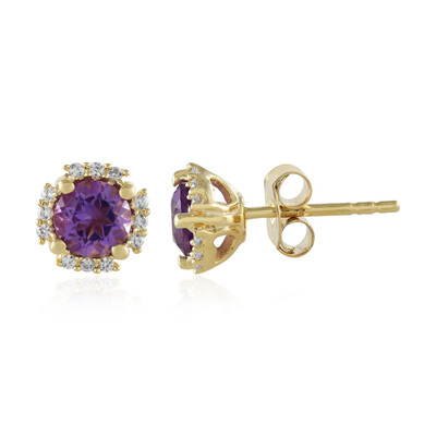 Sibirischer Amethyst-Silberohrringe
