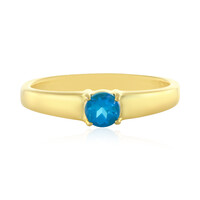 Neonblauer Apatit-Silberring