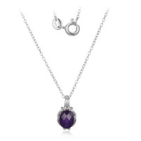 Sambia-Amethyst-Silberhalskette