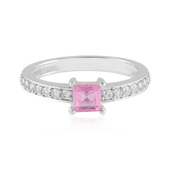 Pinkfarbener Madagaskar-Saphir-Silberring