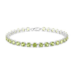 Burmesischer Peridot-Silberarmband