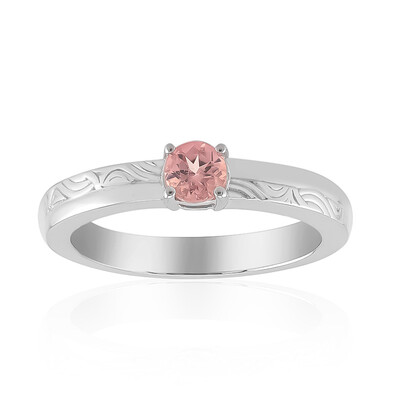 Brasilianischer Pinkfarbener Turmalin-Silberring (Pallanova)
