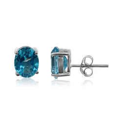 Paraiba-Topas-Silberohrringe