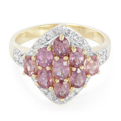 Nicht erhitzter Padparadscha-Saphir-Goldring (AMAYANI)