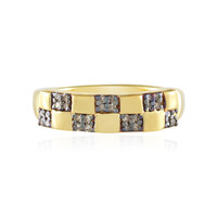 SI1 Champagner-Diamant-Silberring