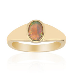 Lightning Ridge-Schwarzer Crystal-Opal-Goldring (Mark Tremonti)
