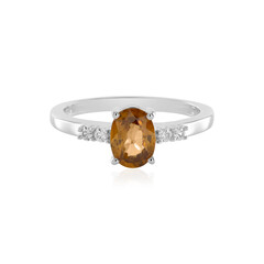 Champagner-Zirkon-Silberring
