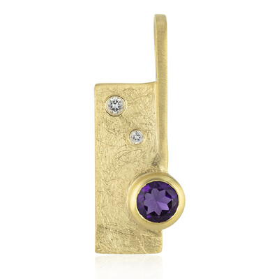 Sambia-Amethyst-Silberanhänger (MONOSONO COLLECTION)