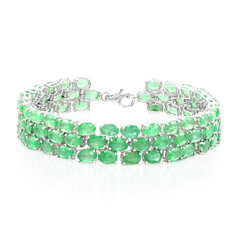 Sambia-Smaragd-Silberarmband