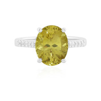 Goldener Apatit-Silberring