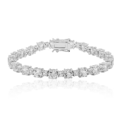 Weißer Topas-Silberarmband