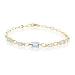 AAA-Brasilianischer Aquamarin-Goldarmband (CIRARI)