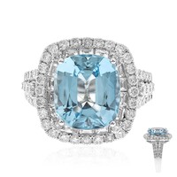 AAA-Brasilianischer Aquamarin-Goldring (CIRARI)