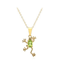 Burmesischer Peridot-Silberhalskette