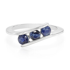 Blauer Saphir-Silberring