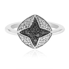 Schwarzer Diamant-Goldring