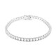 Weißer Topas-Silberarmband
