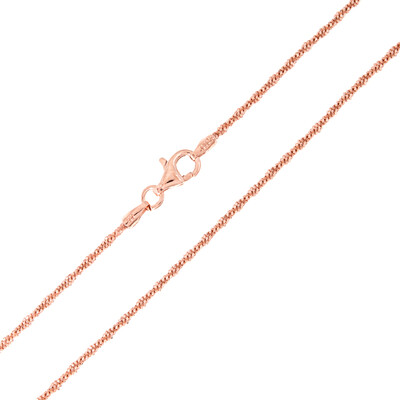 Silber-Criss-Cross-Kette -2,53 g - 42 cm - rosévergoldet