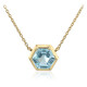 Himmelblauer Topas-Silbercollier