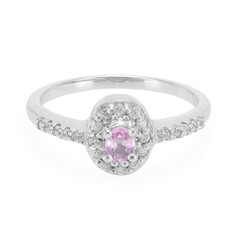 Pinkfarbener Ceylon-Saphir-Silberring