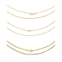 Goldhalsketten-Set, 3teilig, 45 cm