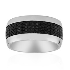 Schwarzer Spinell-Silberring