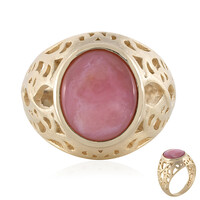 Pinkfarbener Opal-Silberring