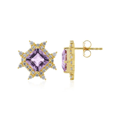 Lavendel-Amethyst-Silberohrringe