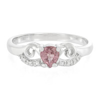 Padparadscha-Saphir-Silberring