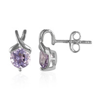 Lavendel-Amethyst-Silberohrringe
