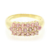 Nicht erhitzter Padparadscha-Saphir-Goldring (AMAYANI)