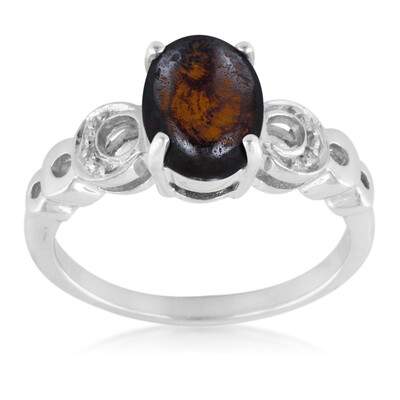 Boulder-Opal-Silberring