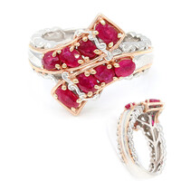 Burmesischer Rubin-Silberring (Gems en Vogue)