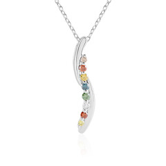 I3 Diamant-Silberhalskette