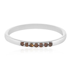 Roter PK3 Diamant-Silberring