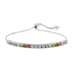 Edelstein-Silberarmband