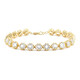 Weißer Topas-Silberarmband