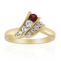 Edelroter Spinell-Goldring (Adela Gold)