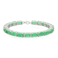 Sambia-Smaragd-Silberarmband