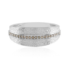 I2 Champagner-Diamant-Silberring